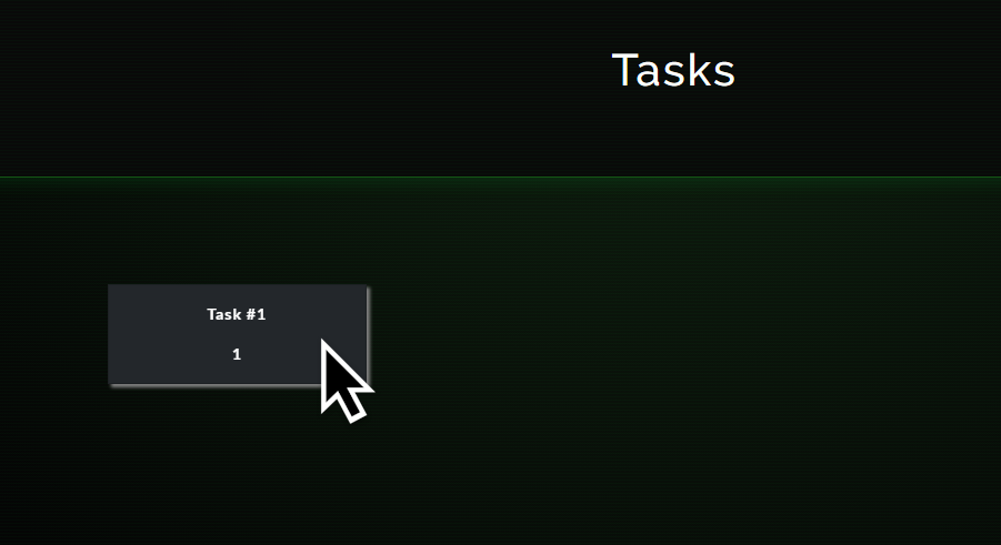 Clicking on the task