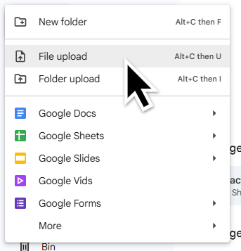 Evidence uploaded and upload button